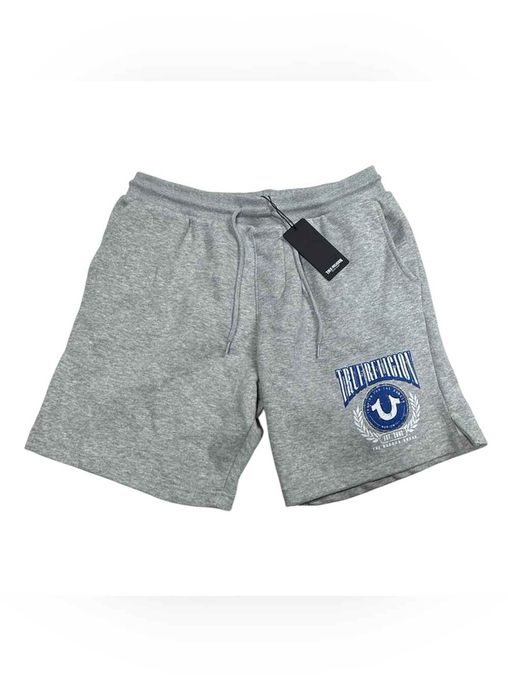Men’s size large True Religion brand grey shorts, NWT in perfect condition.